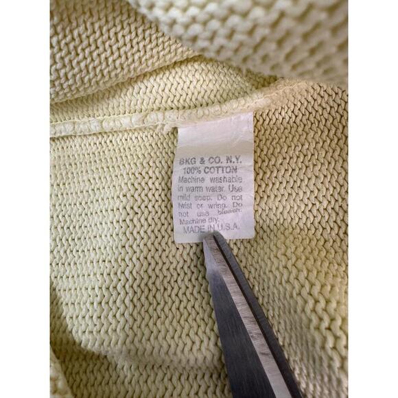 Bkg And Company New York Yellow Button Front Long Sleeve Boxy Cardigan One Size - Picture 6 of 8